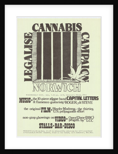 Legalise Cannabis Poster by Rokpool